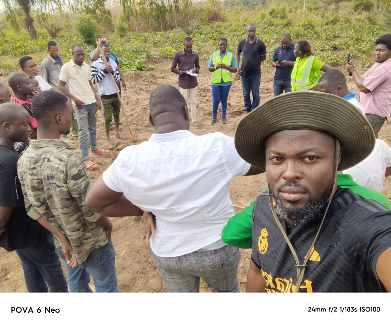 groupe d'agriculteurs béninois en formation
